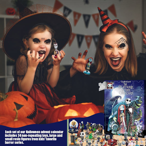 Halloween Dukke Adventskalender: 24 Overraskende Gaver i en Blind Box til din Jule-nedtælling!