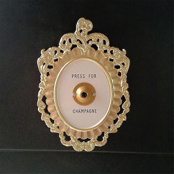 Ring Mini Press Väggdekoration Fransk dörrklocka, tryck för Champagne Dörrklocka