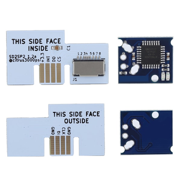 Chip SD2SP2 Micro Minnebrikkadapter Mini Disc DVD Tilbehørsett for NGC Spillkonsoll Hvit