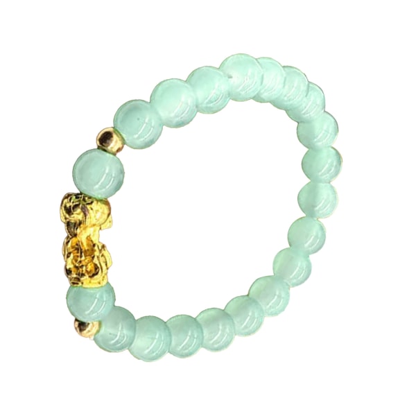 Perle Armbånd Let Match Fint Håndværk Stilfuldt Smykke Armbånd til Meditation Gave Lysegrøn
