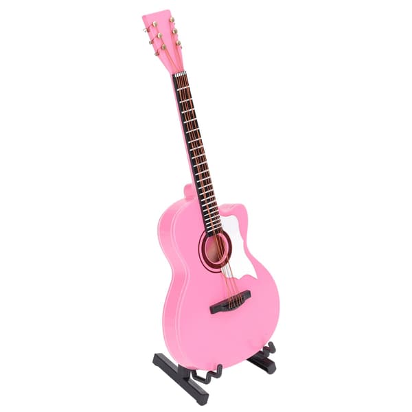 Rosa Bok Gitarr Modell 18cm Musikinstrument Design Gåva