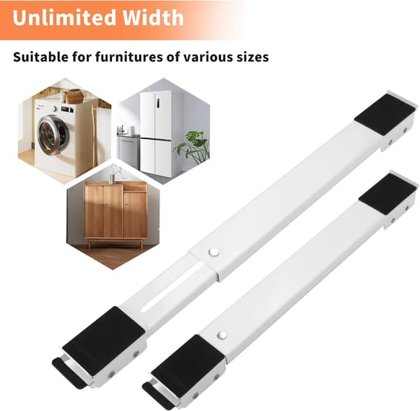 Pieces Washing Machine Base, Adjustable Washing Machine Stand, With Non-Slip Rubber, Suitable For Washing Machines, Refrigerators