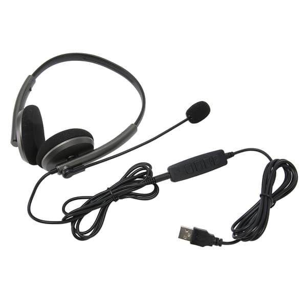 Multifunktionelt støjreducerende callcenter-headset HD høreværn USB Space Gray