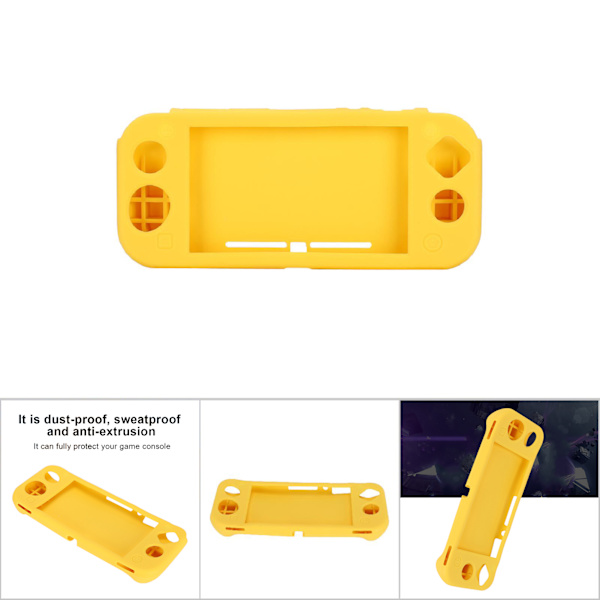 Skyddande Silikonfodral för Switch Lite med Grepp, Halkskyddande Tillbehör (Gul)