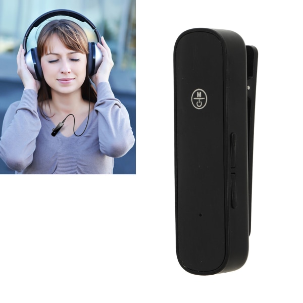 Bluetooth 5.3 Mottagare Svart 3.7v 200mah Lavalier Typ Bluetooth Ljudmottagare för Telefon Tablet Gammal Stereo
