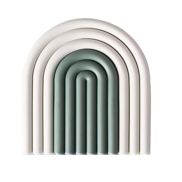 Silikone skridsikker varmeisolerende regnbue-underkop til hjemmekøkkenindretning Gradient Blue