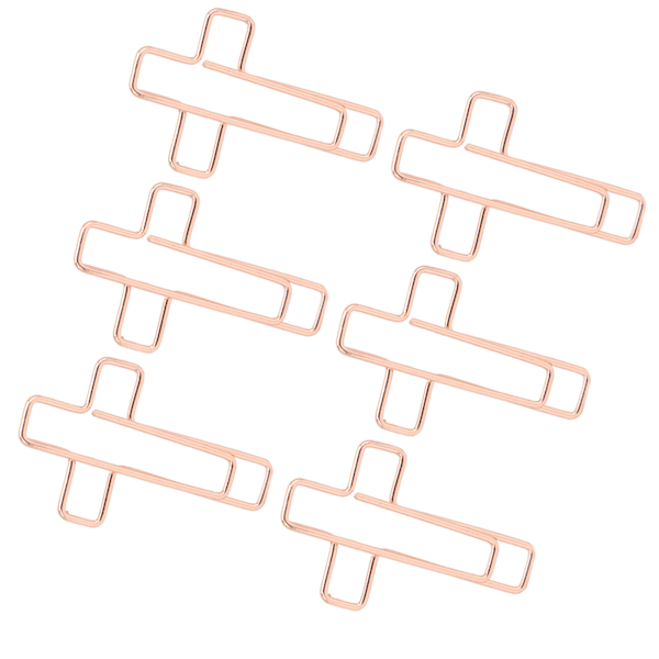 100 Roséguld Kors Papirklips til Effektiv Dokument Organisation og Sortering