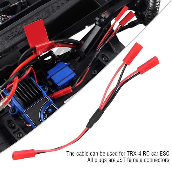 2 st JST Y-kabel Hon till Hon Kontaktplugg Tråd för TRX-4 ESC RC Tillbehör Del