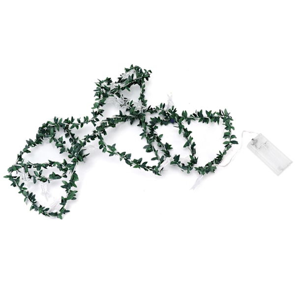20 LED Stjerneformede Lyslenker - Varmt Hvit Rattan Dekorativ Belysning for Hjem og Arrangementer