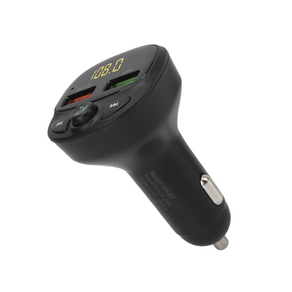Bil Dobbelt USB FM-sender Bluetooth5.0 QC3.0 LED-display Trådløs Håndfri Stemmepåmindelse 12-24V