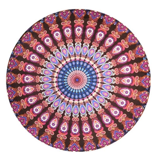 Rund Beach Throw Gobeläng Utskrift Picknick Mat Beach Blanket Gobeläng