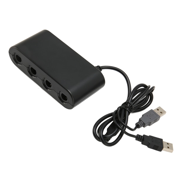 GC-kontrolleradapter med 4 porter, 3-i-1 spillkontrolleradapter med Turbo-funksjon for Switch for Wii U PC