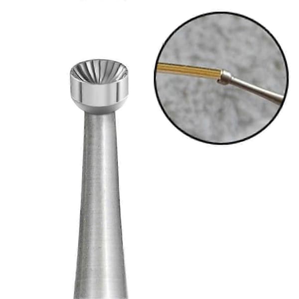 12 stk. runde koppfresesett, 3/32 tommer skaft trådrundere bits smykkeutskjæringsbits (0,8-3,0 mm)