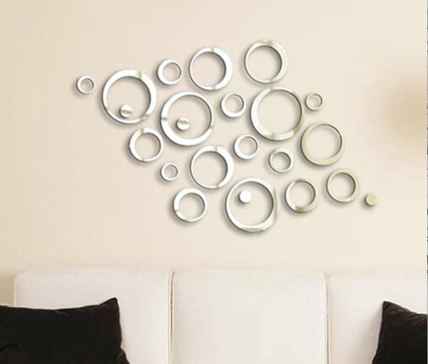 3D Wall Decoration (Acrylic/PMMA) Circle Mirror Wall Stickers