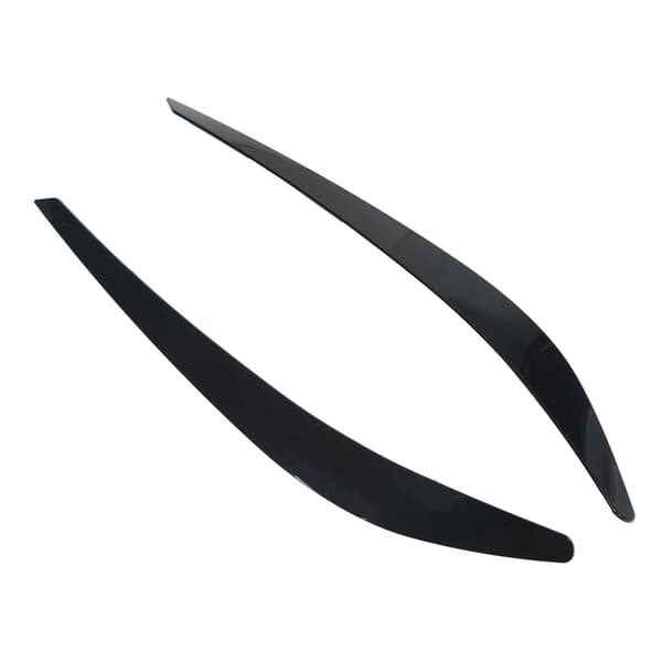 2 stk. Forlygte Øjenbryn Øjenlåg Trim Blank Sort til Commodore VF I II 2013-2017
