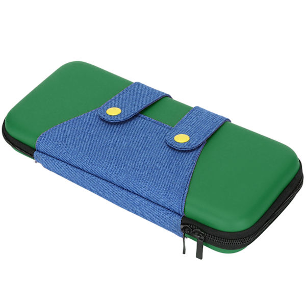 Spillveske for Switch, Hard Shell, Slitesterk, Dobbel Glidelås, Bærbar EVA Spill Oppbevaringsveske, Grønnblå for Switch