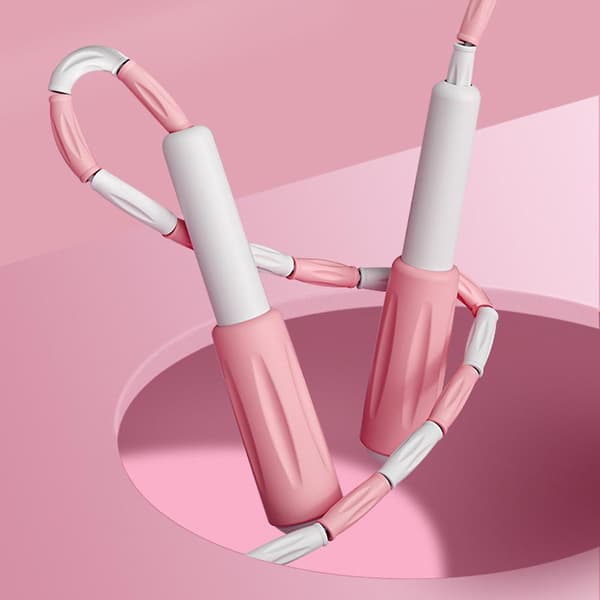 Hopprep med segmenterad hylsa, justerbar längd för barn, trasslar inte lätt Pink