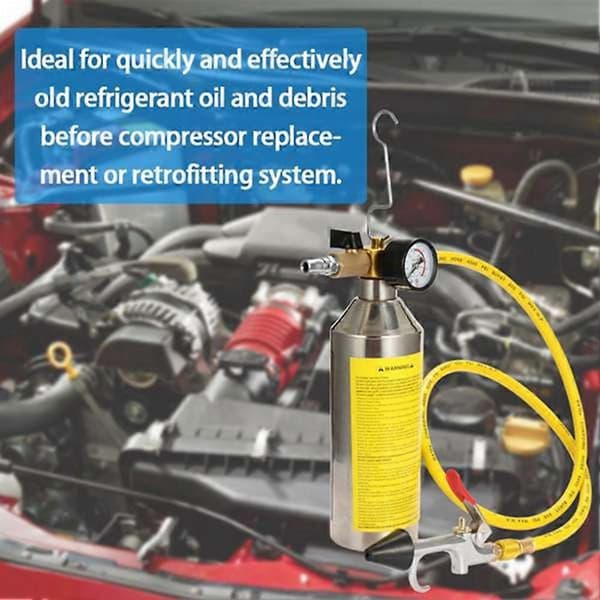 A/C Flush Kit, Car Air Conditioning Pipe Cleaning Tool, R134A Air Conditioning System Flush Tool Gul