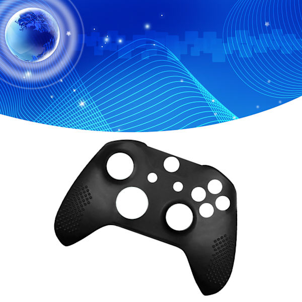 Spelkontroll Silikonfodral Skyddande Omslag med Halkskydd och Tangentlock för XBOX ONE Slim Svart