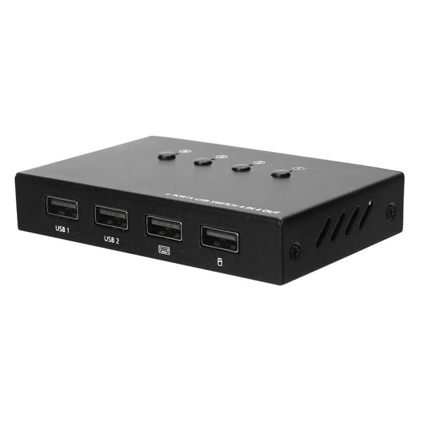 USB Switch 4 Port Tastatur Mus Printer Deling Computer Tilbehør