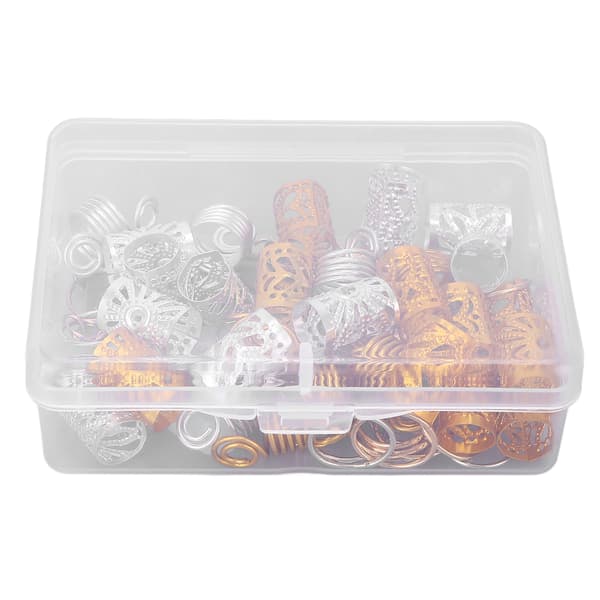 Hårspole Dreadlocks Perler DIY Legering Hårrør Manchetter Ringe Clips til Fletninger Tilbehør