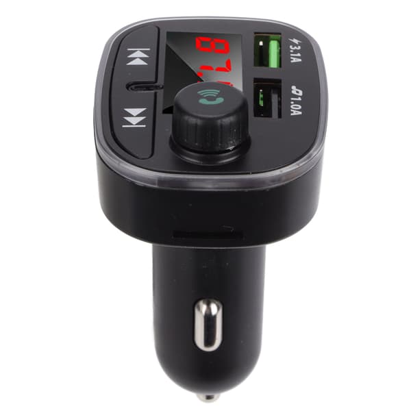 Bluetooth FM-sender Trådløs Bilradioadapter Håndfri med Mikrofon