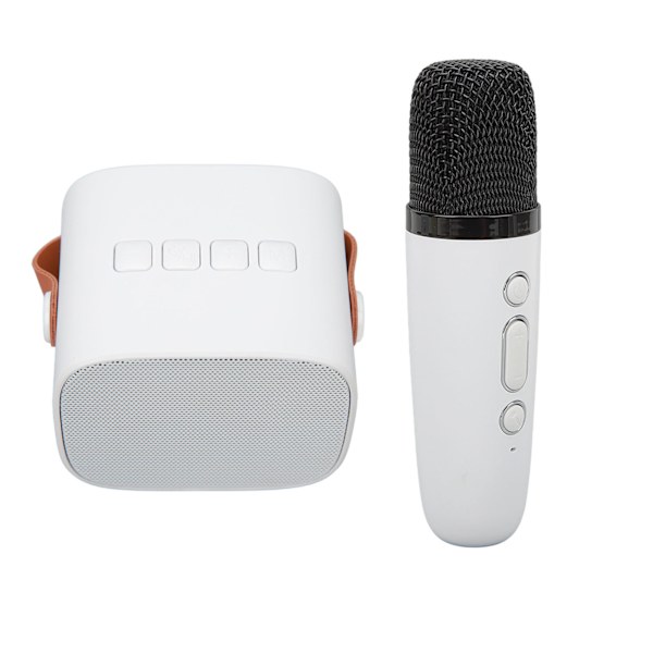 Mini Bluetooth-kaiutin Kannettava Langaton Kaiutin Karaoke-laite Mikrofonilla Kotijuhliin Syntymäpäiville Valkoinen