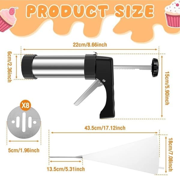 Manual Stainless Steel Cookie Machine, Churros Making Kits, Churros Machine, Hollow Churros Machine