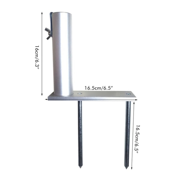 Paraplystativ Spike Parasoll Jordplugg Metallinnsatsplugg for sommer utendørs fast solparasoll