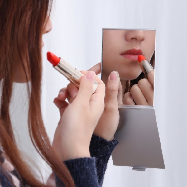 Resespegel Bärbar hopfällbar spegel Kompakt fickspegel för camping och rakning Makeup
