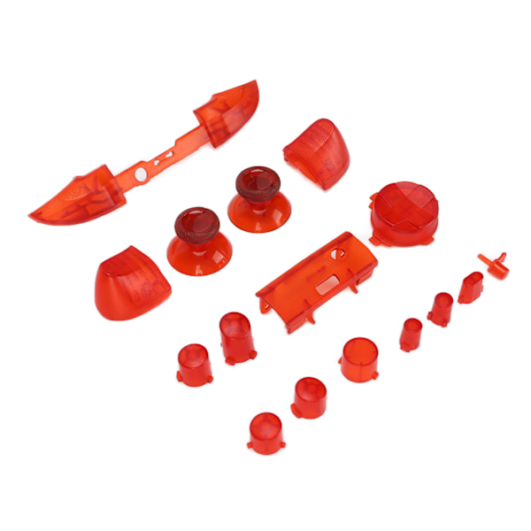 Full Buttons Mod Kits Trigger Full Trigger Modulset för XBOX Series X för XBOX Series S-kontroll Transparent Röd