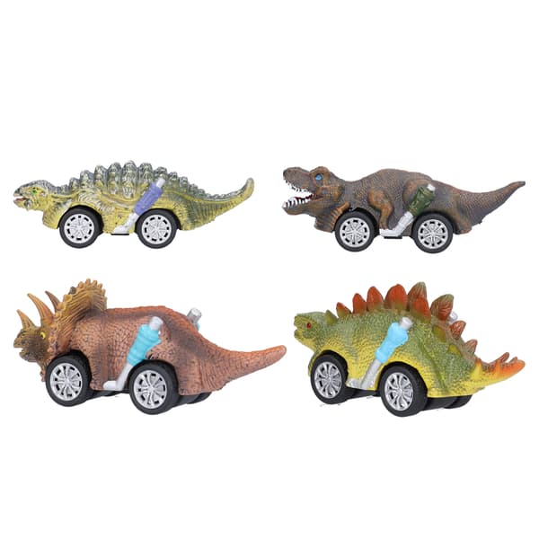 4 stk. Dinosaur Modelbil Legetøj Mini Dyreform Høj Simulation Modelbil Sæt Børnelegetøj