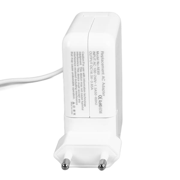 60W Hurtiglader Strømadapter for Macbook Laptop EU Plugg 100-240V