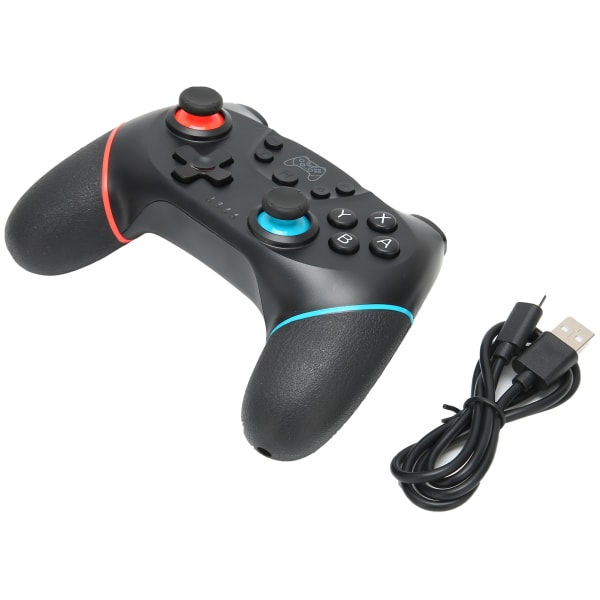 Bluetooth 6-Axis Gaming Controller Trådlös Gamepad Joystick för Windows-dator Vänster Blå Höger Röd- W