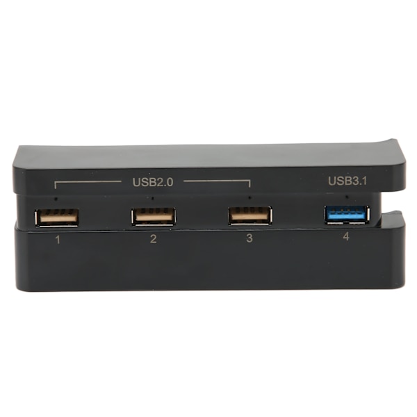 USB-hub med høy hastighet, 4 porter, USB 3.1 og 2.0, USB-forlengelseslader for PS4 Slim spillkonsoll
