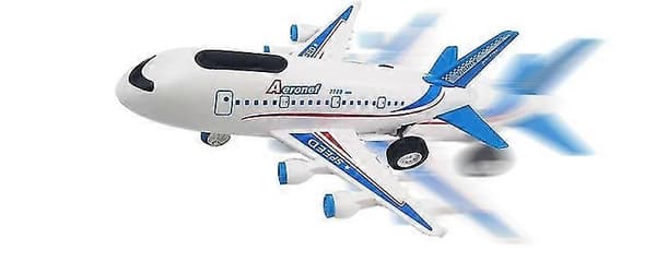 Leke fly passasjerfly modell med lys og lydeffekter GuanGuan blue