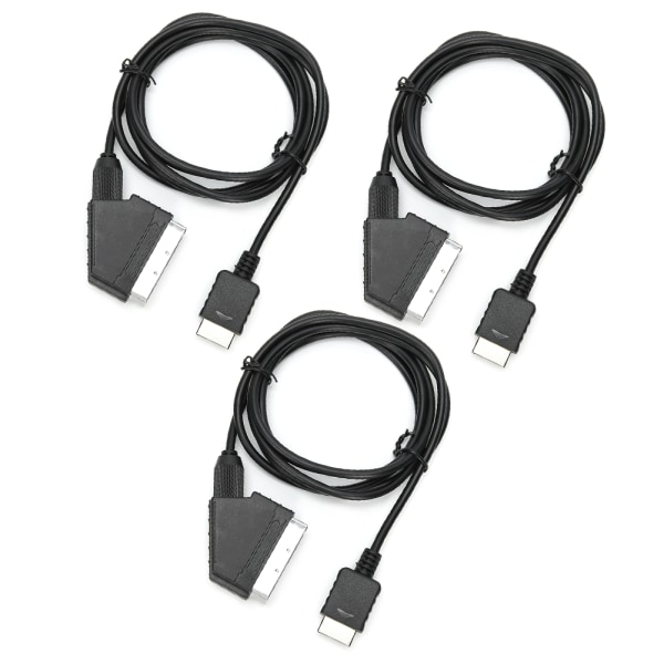 3 st Professionella ljudsignalkablar RGB Scart-tråd Passar för Sony/PS2/PS3 Spelmaskin