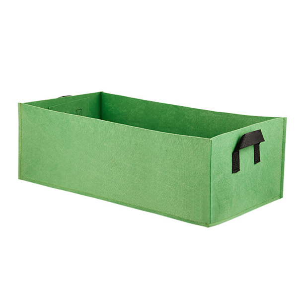 (Grön storlek: 100*60*20cm) Stor fyrkantig planteringsväska med stor kapacitet 300g förtjockad non-woven material