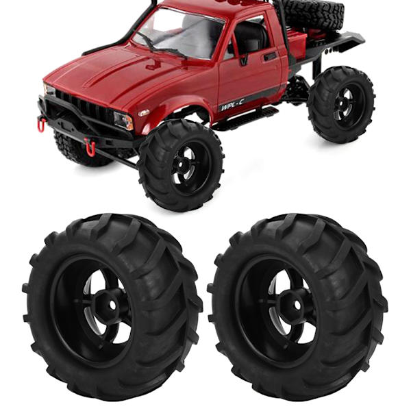 2 stk 82mm RC Gummihjul Dekk for 1/16 Fjernstyrt Racingbil Buggy Truck