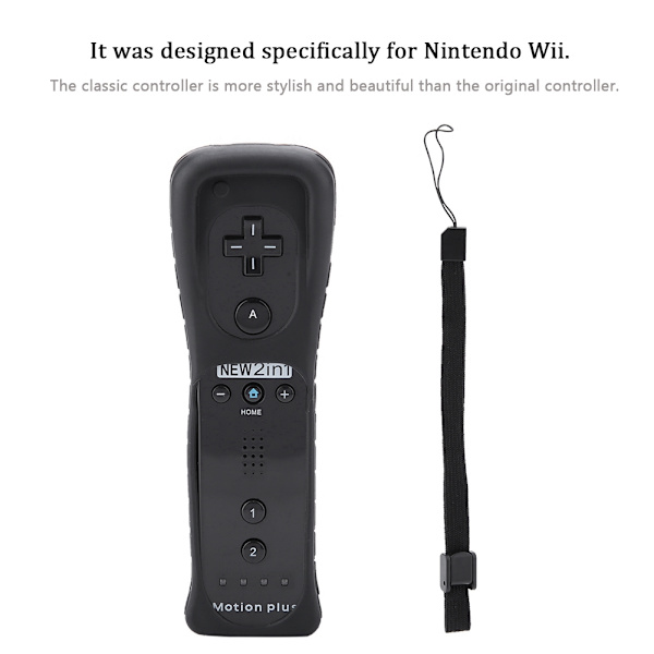 Somatosensorinen peliohjain Nintendo Wii ja WiiU:lle (musta)