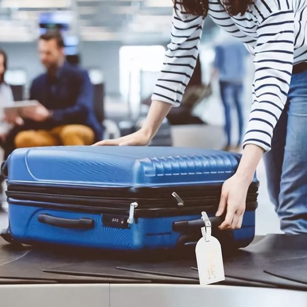2 pasetuier og 2 bagagemærker (sort og hvid), pasetui i PU-læder rejsepungetui pas kreditkort visitkort boardingkort eller