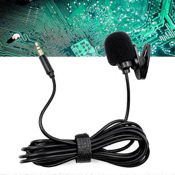 Lavalier mikrofon stereolyd mini kablet mikrofon 3,5 mm plugg for lydkort kamera PC stasjonær datamaskin