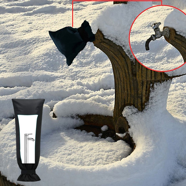 Utendørs vinterkran frostbeskyttelsestrekk vanntett isolert krandeksel-XL 70*38cm dobbeltlags 210D Oxford klut sølvbelagt stoff+fylt bomull