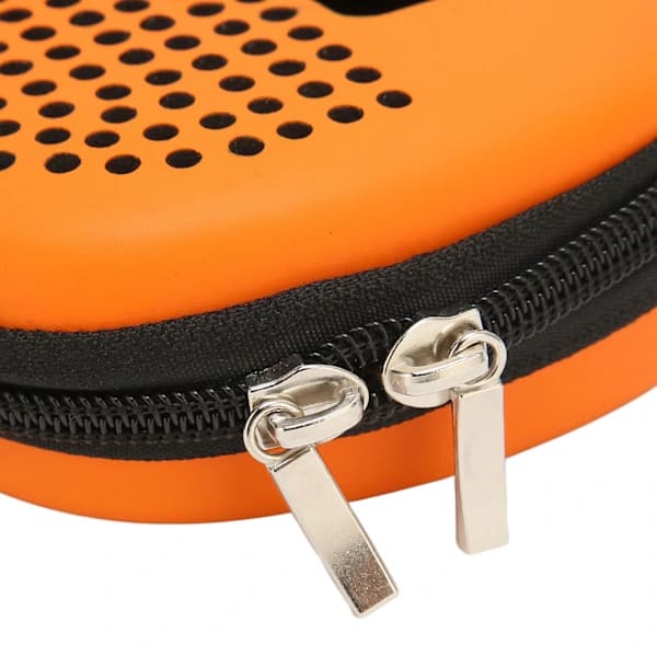 Micro Bluetooth Speaker Case, Crash-proof, Scratch-resistant, Waterproof, Portable EVA Semi-rigid Case with Metal Hook, Orange