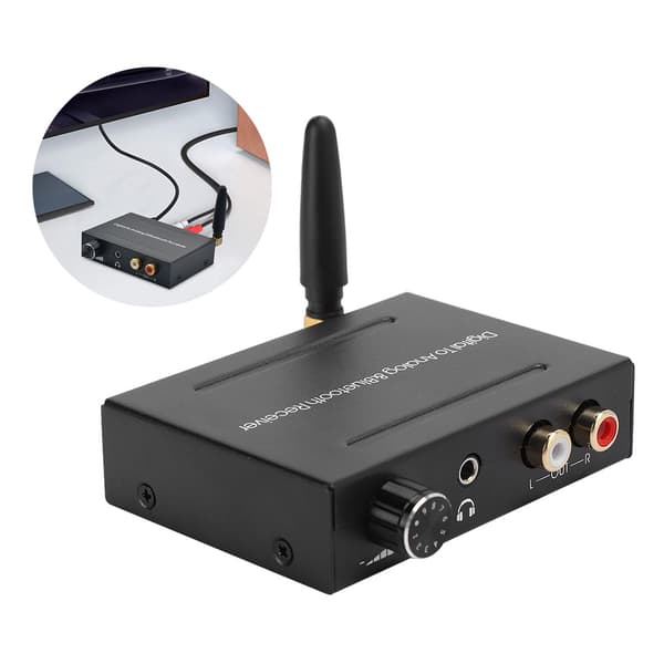 Bluetooth-mottaker koaksial optisk inngang 3,5 mm RCA-utgang lyddekoder