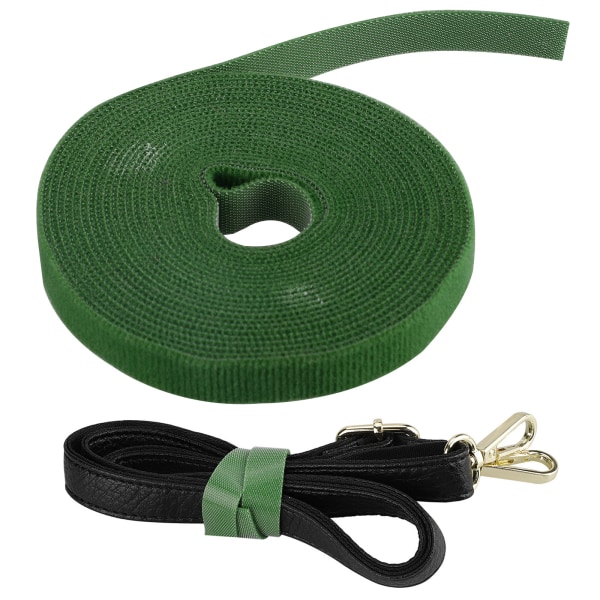 (1 rulle/gröna specifikationer: bredd 15mm*5 meter) Velcro-snöre bindtejp mångsidig (förpackningsstorlek: 10*10*2cm)