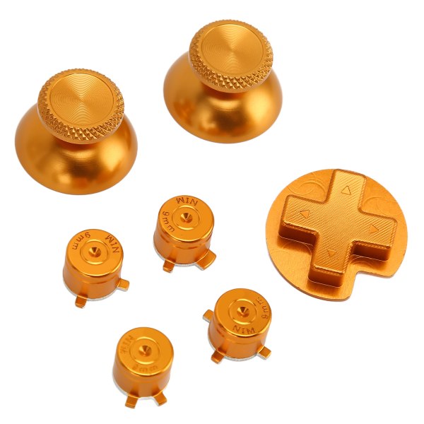 Spelplatta metallknappar Aluminiumlegering DIY-byte Spelkontrollknappdelar för Switch Pro Game Controller Guld