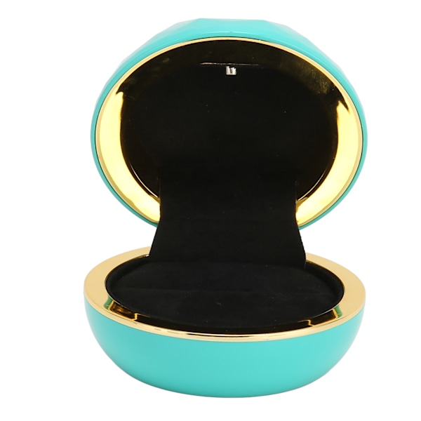 Cyan LED Ljusringask: Elegant Smyckesdisplay Presentask för Förlovning eller Bröllopsfrieri