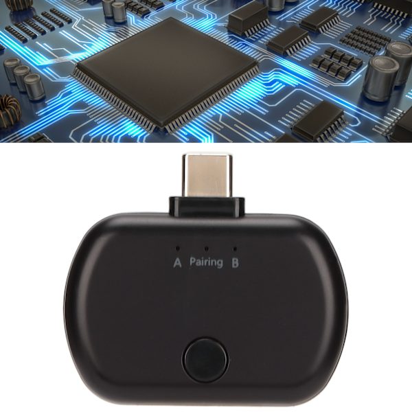 USB-C Bluetooth-sändaradapter 1 för 2 Snabbladdning Bluetooth 5.0 Sändare för PS4 PC