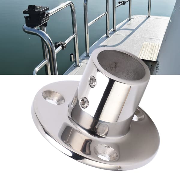 Bådgelænder Rund Base Fitting 316 Rustfrit Stål Marine Hardware til 25mm/1in Rør 90°